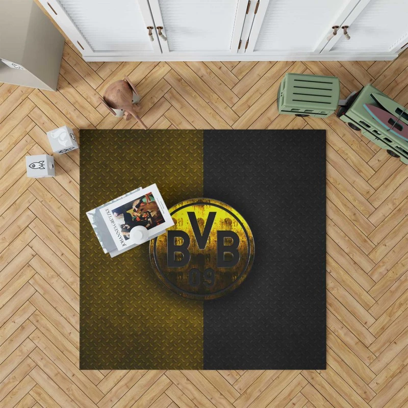 Borussia Dortmund BVB Powerful German Football Club Rug