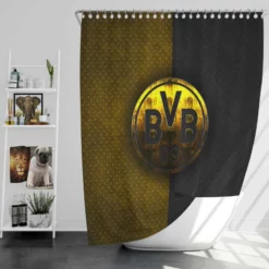 Borussia Dortmund BVB Powerful German Football Club Shower Curtain