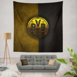 Borussia Dortmund BVB Powerful German Football Club Tapestry