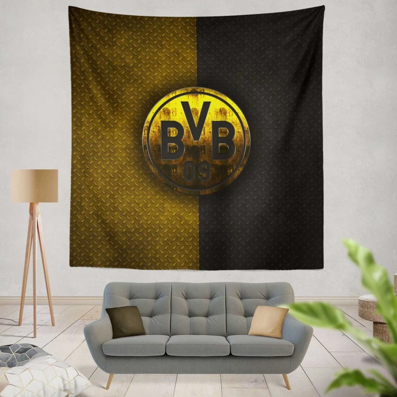 Borussia Dortmund BVB Powerful German Football Club Tapestry