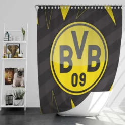 Borussia Dortmund Classic BVB Football Team Shower Curtain