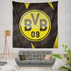 Borussia Dortmund Classic BVB Football Team Tapestry