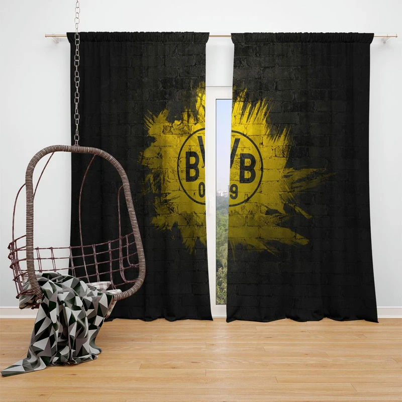 Borussia Dortmund Energetic German BVB Club Window Curtain