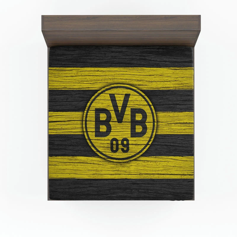 Borussia Dortmund Famous German Football Club Logo Fitted Sheet