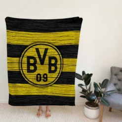 Borussia Dortmund Famous German Football Club Logo Fleece Blanket