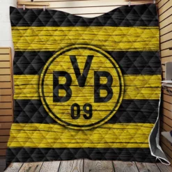 Borussia Dortmund Famous German Football Club Logo Quilt Blanket