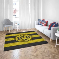 Borussia Dortmund Famous German Football Club Logo Rug 2