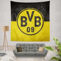 Borussia Dortmund North Rhine Westphalia Logo Tapestry