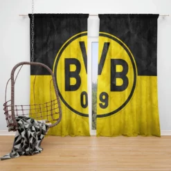 Borussia Dortmund North Rhine Westphalia Logo Window Curtain