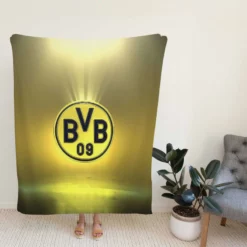 Borussia Dortmund Premier League Team Logo Fleece Blanket