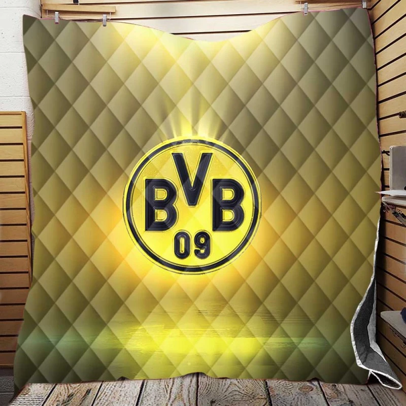 Borussia Dortmund Premier League Team Logo Quilt Blanket