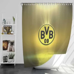 Borussia Dortmund Premier League Team Logo Shower Curtain