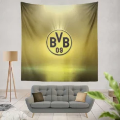 Borussia Dortmund Premier League Team Logo Tapestry