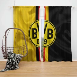Borussia Dortmund Professional Football Club Window Curtain