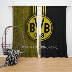 Borussia Dortmund Top Ranked BVB Club Window Curtain