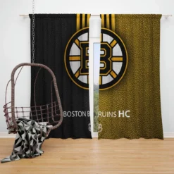 Boston Bruins Excellent NHL Ice Hockey Team America Window Curtain