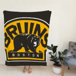 Boston Bruins Popular NHL Ice Hockey Team Fleece Blanket