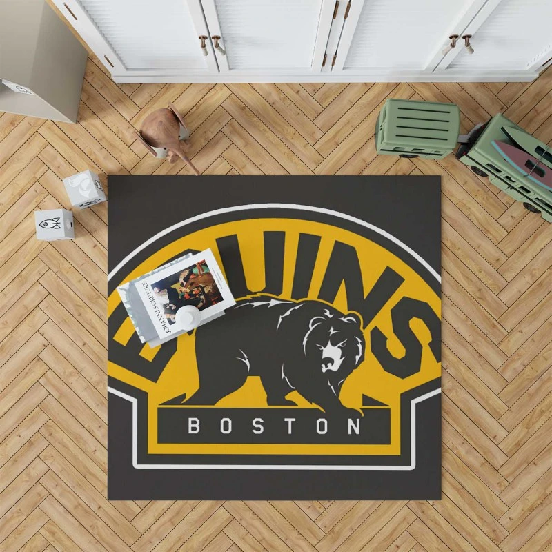 Boston Bruins Popular NHL Ice Hockey Team Rug