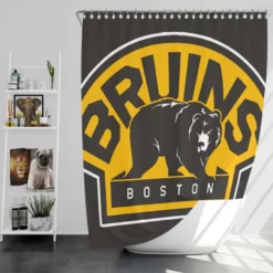 Boston Bruins Popular NHL Ice Hockey Team Shower Curtain
