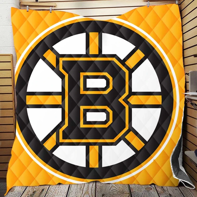 Boston Bruins Professional NHL Ice Hockey Team Quilt Blanket