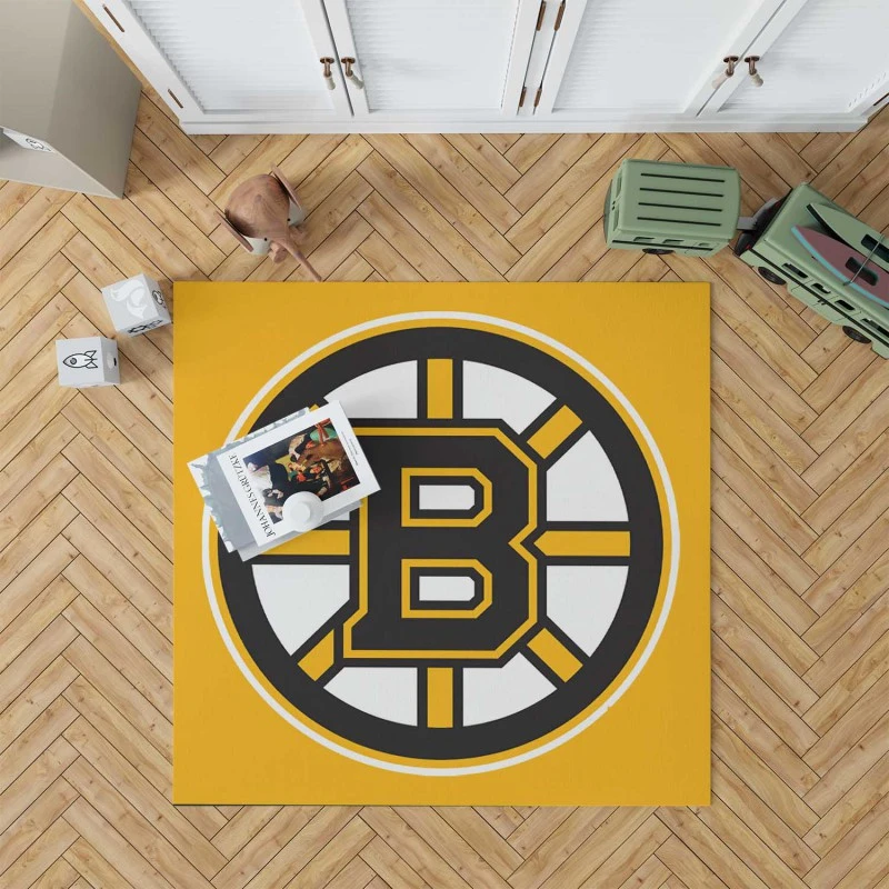 Boston Bruins Professional NHL Ice Hockey Team Rug