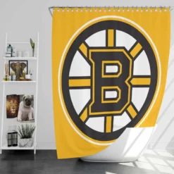 Boston Bruins Professional NHL Ice Hockey Team Shower Curtain