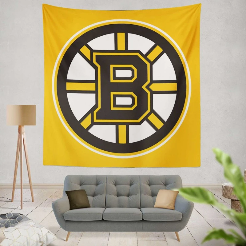 Boston Bruins Professional NHL Ice Hockey Team Tapestry