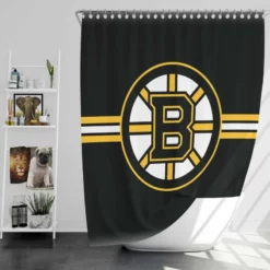 Boston Bruins Top Ranked NHL Ice Hockey Team Shower Curtain