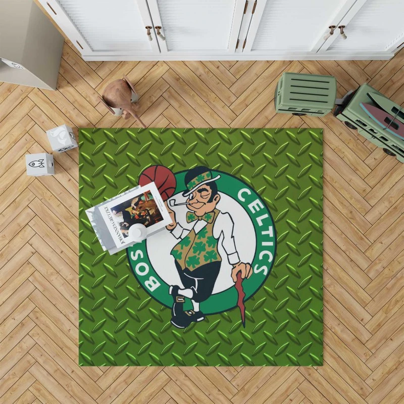 Boston Celtics Classic Basketball Team Rug