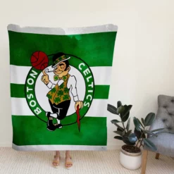 Boston Celtics Energetic NBA Basketball Club Fleece Blanket