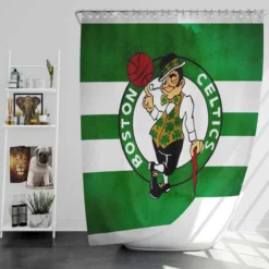 Boston Celtics Energetic NBA Basketball Club Shower Curtain