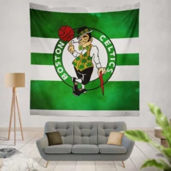 Boston Celtics Energetic NBA Basketball Club Tapestry