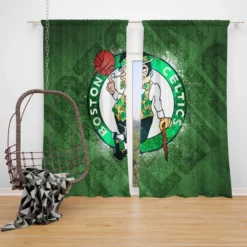Boston Celtics Excellent NBA Basketball Club Window Curtain