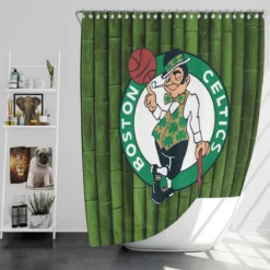 Boston Celtics Famous NBA Basketball Club Shower Curtain