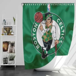 Boston Celtics NBA Basketball Club Logo Shower Curtain