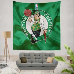 Boston Celtics NBA Basketball Club Logo Tapestry