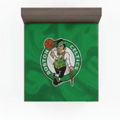 Boston Celtics Powerful NBA Basketball Club Logo Fitted Sheet