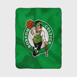 Boston Celtics Powerful NBA Basketball Club Logo Fleece Blanket 1