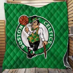Boston Celtics Powerful NBA Basketball Club Logo Quilt Blanket