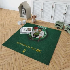 Boston Celtics Strong Basketball Club Logo Rug 1