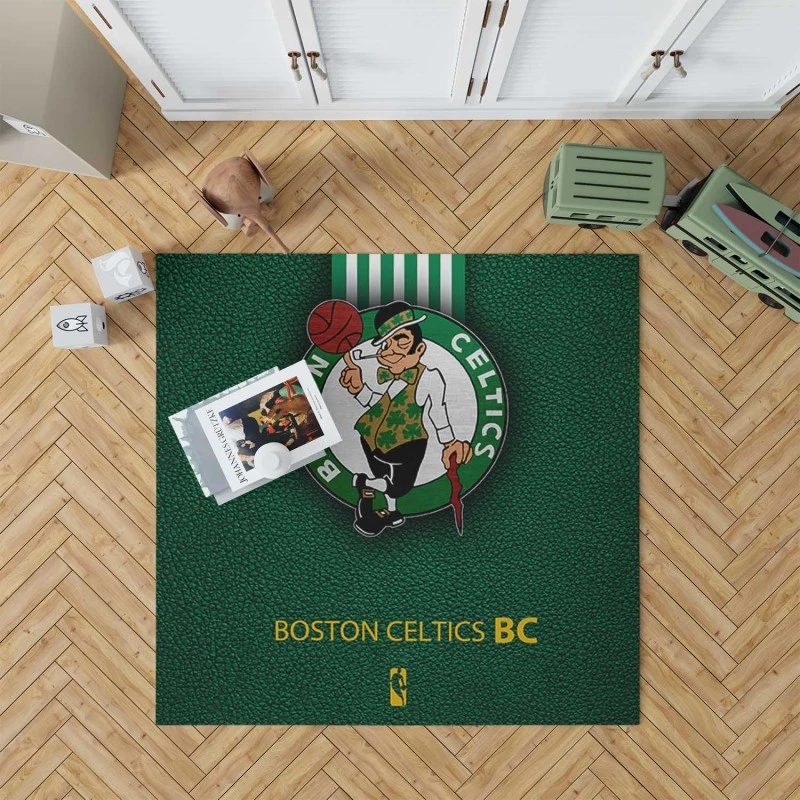 Boston Celtics Strong Basketball Club Logo Rug