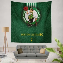 Boston Celtics Strong Basketball Club Logo Tapestry