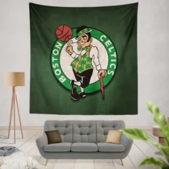 Boston Celtics Successful Basketball Team in NBA Tapestry