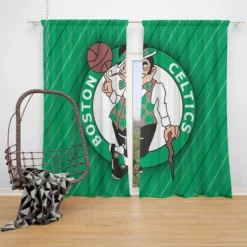 Boston Celtics Top Ranked NBA Club Window Curtain