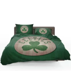 Boston Celtics Wood Design NBA Basketball Club Logo Bedding Set