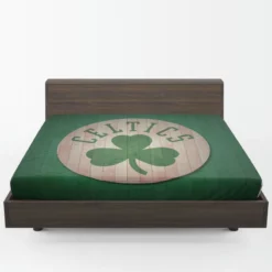 Boston Celtics Wood Design NBA Basketball Club Logo Fitted Sheet 1