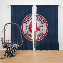 Boston Red Sox Classic MLB Baseball Club Window Curtain