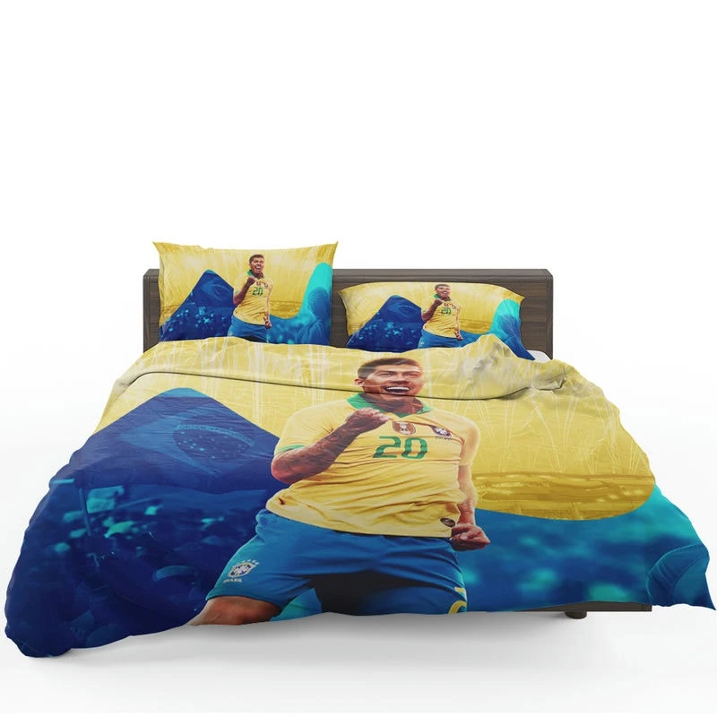 Brazil Football Player Roberto Firmino Bedding Set