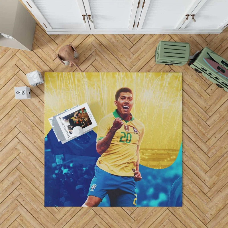 Brazil Football Player Roberto Firmino Rug