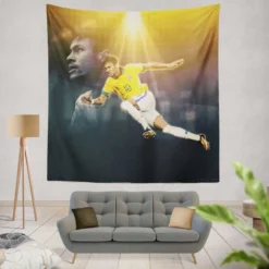 Brazilian Football Player Neymar Jr Tapestry